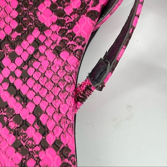 14th & Union Caite Pink Animal Print Square Toe Thong Slide Sandals Size 8.5 - Picture 9 of 16